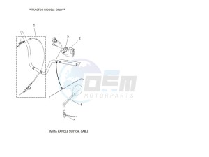 YFM700FWBD KODIAK 700 EPS (BGFM) drawing WVTA HANDLE SWITCH, CABLE