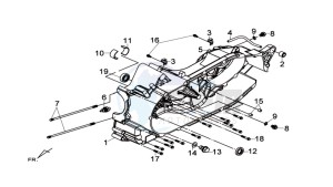 MAXSYM 600I ABS drawing CRANKCASE COVER