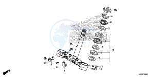 MSX125D MSX125 UK - (E) drawing STEERING STEM