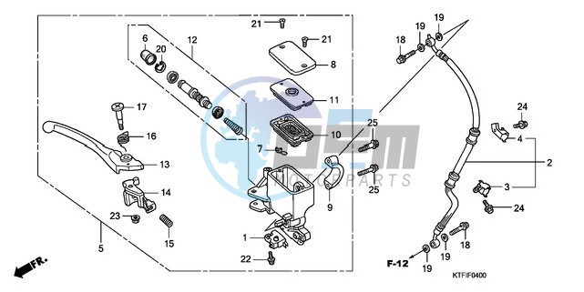 FR. BRAKE MASTER CYLINDER (SH125D9/150D9)