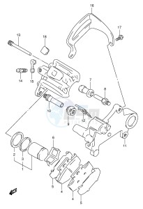 DR350 (E1) drawing REAR CALIPER (MODEL N P)