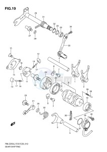 RM-Z250 (E03) drawing GEAR SHIFTING