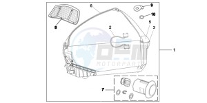 VFR1200FDD VFR1200F Dual Clutch UK - (E) drawing 45L TOP BOX PROMI NENCE RED