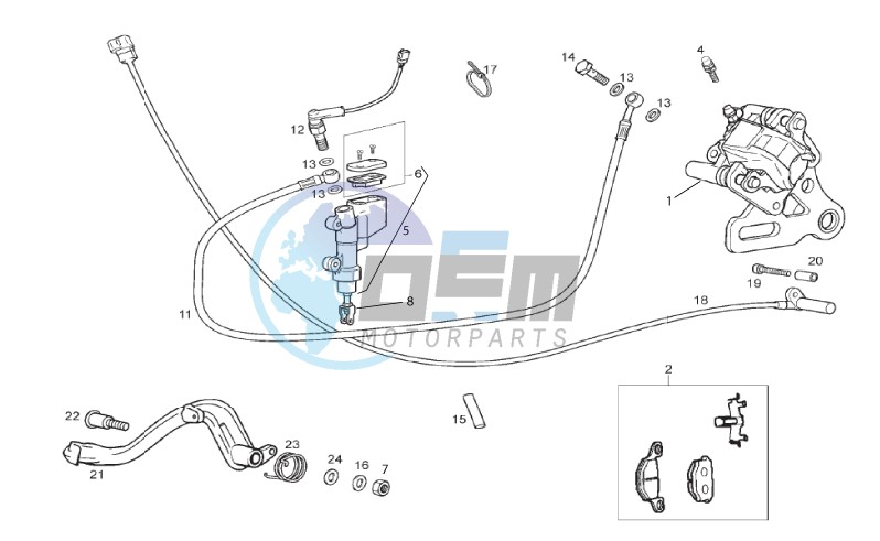 Rear brake system