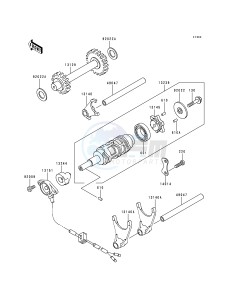 KLF 220 A [BAYOU 220] (A5-A9) [BAYOU 220] drawing GEAR CHANGE DRUM_SHIFT FORK-- S- -