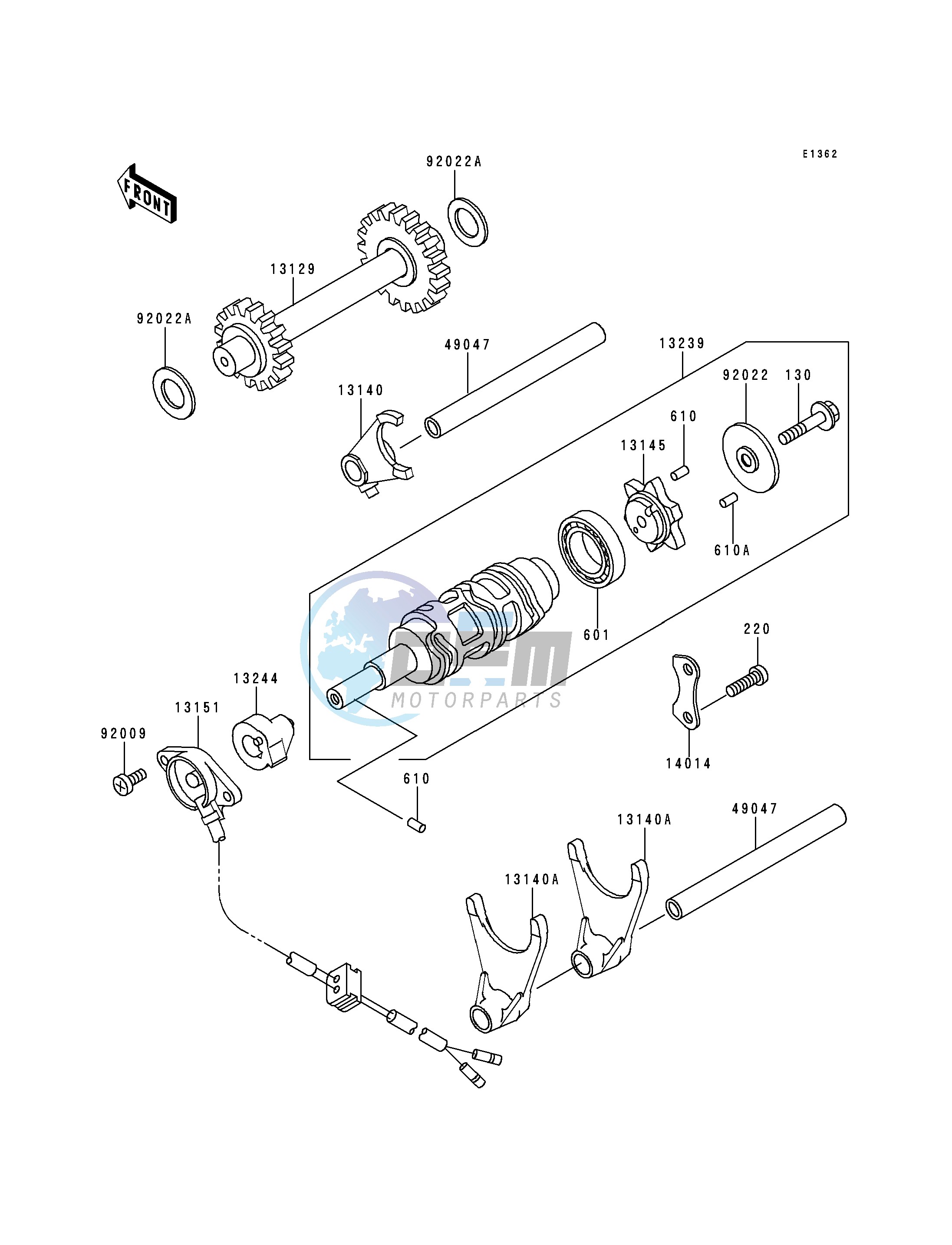 GEAR CHANGE DRUM_SHIFT FORK-- S- -