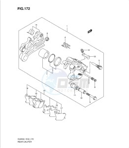 DL650 drawing REAR CALIPER (DL650AL1 E2)