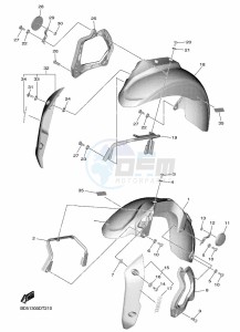 NIKEN MXT850 (BD5F) drawing FRONT FENDER