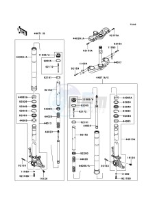 NINJA_ZX-6R ZX600P8F FR GB XX (EU ME A(FRICA) drawing Front Fork