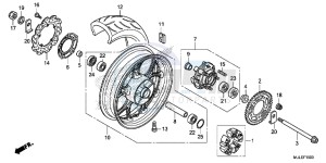 NC750SAF NC750S 4ED - (4ED) drawing REAR WHEEL