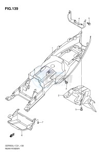 GSF650 (E21) Bandit drawing REAR FENDER (GSF650SL1 E21)