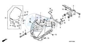 CBF125MA Europe Direct - (ED) drawing FRONT COWL