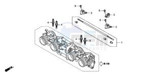 CB1300S CB1300SUPER FOUR drawing THROTTLE BODY(COMPONENTS)