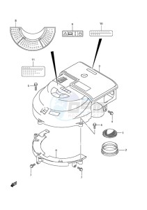 DF 150 drawing Silencer/Ring Gear Cover