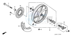 CBR125RW9 U / WH drawing FRONT WHEEL