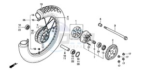 CMX250C REBEL drawing REAR WHEEL