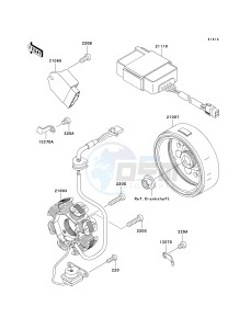 KLX 110 A (KLX110 MONSTER ENERGY) (A6F-A9FA) A6F drawing GENERATOR