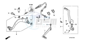 TRX450ER9 Australia - (U / SEL) drawing PEDAL