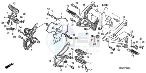 VFR800A9 France - (F / ABS CMF MME) drawing STEP