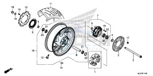 CBR650FAE CBR650FAE 2ED - (2ED) drawing REAR WHEEL