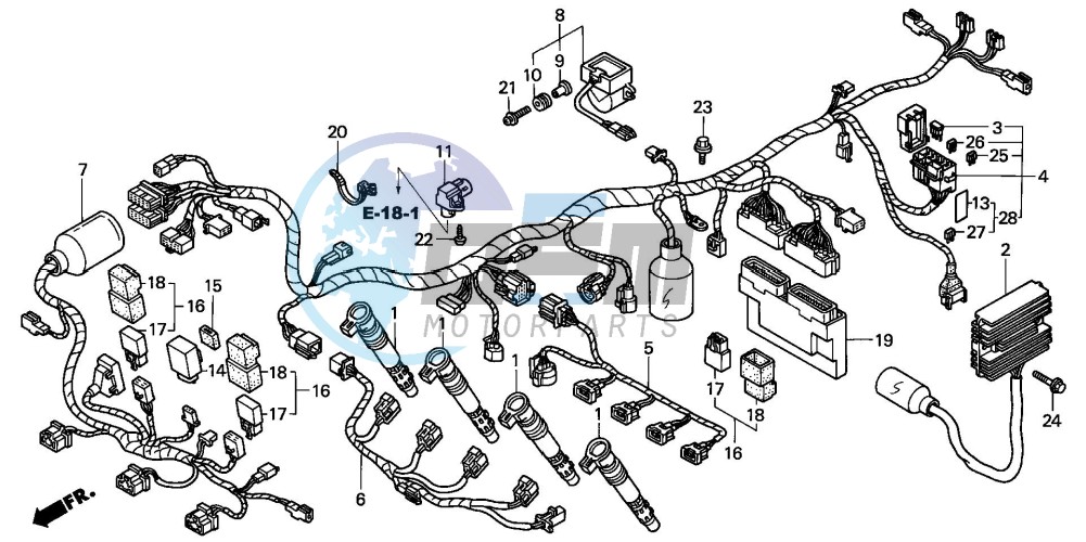 WIRE HARNESS (CBR900RRY,1/RE1)