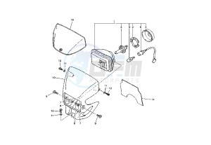 DT RE 125 drawing HEADLIGHT