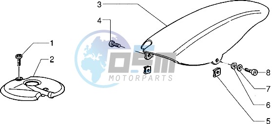 Front and rear mudguard