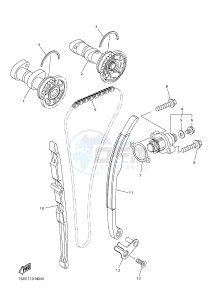 YZ250FX (B297 B298 B299 B299 B29A) drawing CAMSHAFT & CHAIN