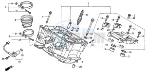 VFR800FI drawing REAR CYLINDER HEAD