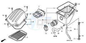 CBR125RWA Germany - (G / WH) drawing AIR CLEANER (CBR125RW7/RW9/RWA)