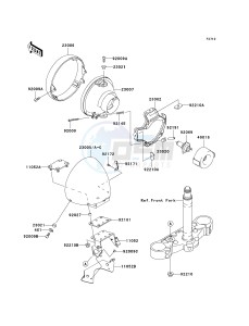 VN 1600 B [VULCAN 1600 MEAN STREAK] (B6F-B8FA) B8F drawing HEADLIGHT-- S- -