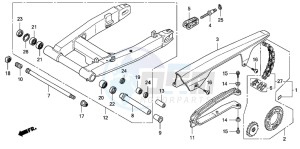 CBR1100XX SUPER BLACKBIRD drawing SWINGARM