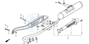 XR80R drawing EXHAUST MUFFLER (2)