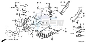 SH300AB drawing FLOOR PANEL/ PILLION STEP