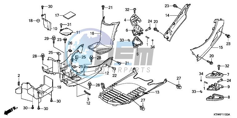 FLOOR PANEL/ PILLION STEP