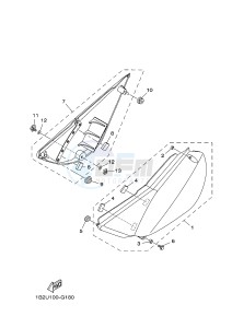 TT-R125 TT-R125LW (19CR) drawing SIDE COVER