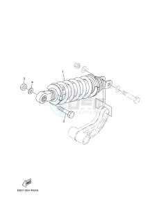 MTM850 MTM-850 XSR900 (B90W) drawing REAR SUSPENSION