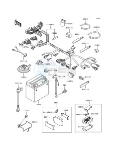 ZX 750 L [NINJA ZX-7] (L1-L3) [NINJA ZX-7] drawing CHASSIS ELECTRICAL EQUIPMENT