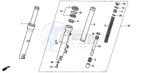 SH125S drawing FRONT FORK