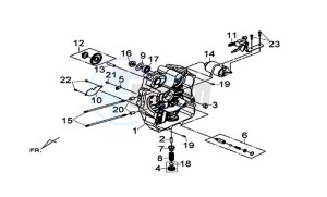 MAXSYM 600 I ABS EXECUTIVE (LX60A3-EU) (E4) (L7-M0) drawing CRANKCASEDEEL RIGHT