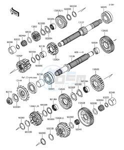 Z1000SX ZX1000LGF FR GB XX (EU ME A(FRICA) drawing Transmission