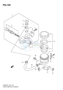 SV650S (E2) drawing FRONT MASTER CYLINDER (SV650SUL1 E24)