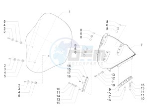 MP3 500 LT Sport-Business NOABS-ABS E4 (EMEA) drawing Windshield - Glass