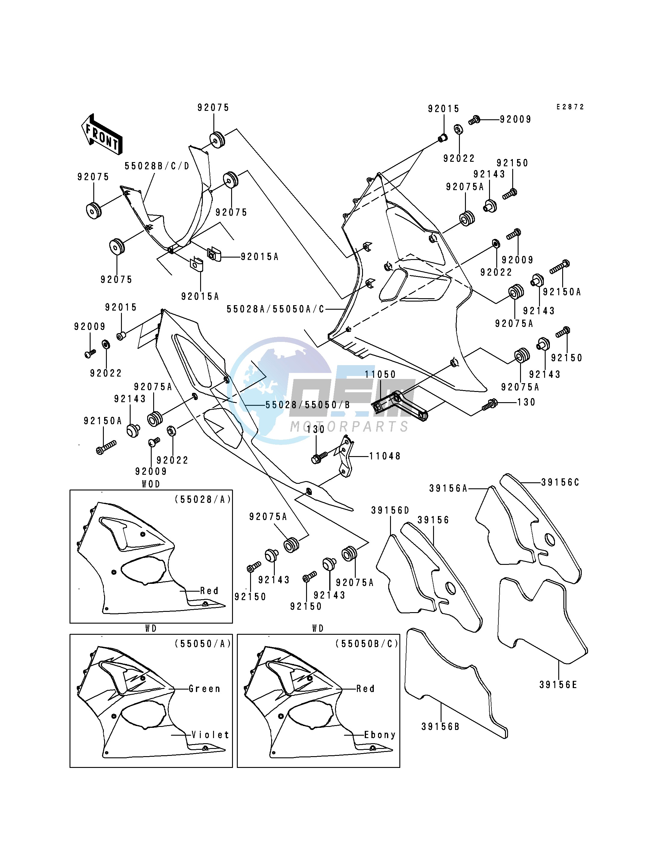 COWLING LOWERS -- ZX600-G1- -