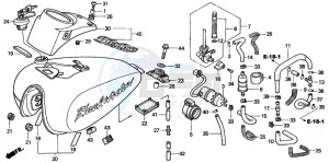 VT750DC SHADOW drawing FUEL TANK/FUEL PUMP