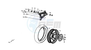 SYMPHONY ST 125 drawing REAR WHEEL