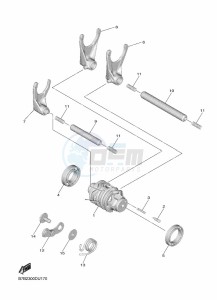 YZ250F (B7B2) drawing SHIFT CAM & FORK