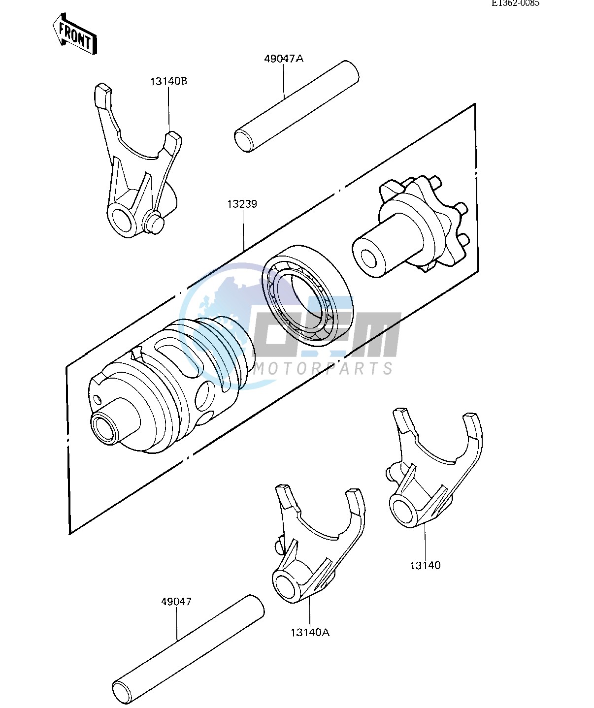 GEAR CHANGE DRUM & FORKS