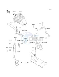 KAF 620 P [MULE 4000] (P9F-PAF) PAF drawing BRAKE PEDAL_THROTTLE LEVER