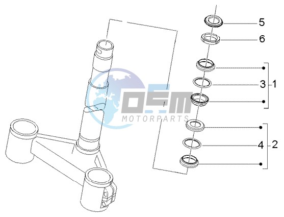 Steering bearing ball tracks